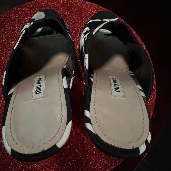 Miu Miu Nude Abstract Printed Heels Sz 36.5 - Picture 5 of 8